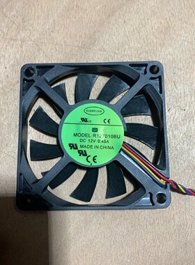 EVFLOW R127010BU 12V 0.45A 7CM 7010 4线pwm超薄静音散热风扇