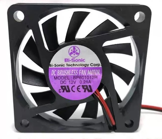 百瑞BI-SONIC BP601012H 12V 0.21A 6CM 6010 2线电源散热风扇24V
