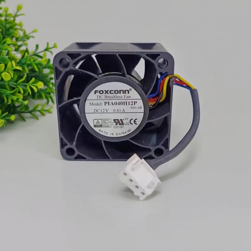 FOXCONN 4028 12V 0.81A PIA040H12P 4CM PWM温控 大风量散热风扇