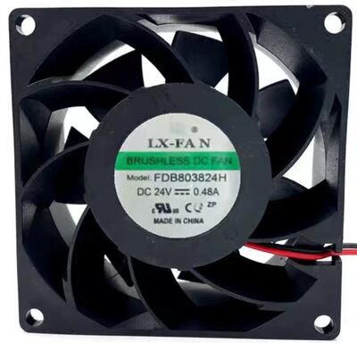 FDB803824H 原装正品LX-FAN风机 8038 24V 0.48A变频器散热风扇