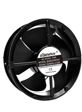 原装 BiSENFAN BAB22060H2 22060 220V 0.45A 金属耐高温散热风扇