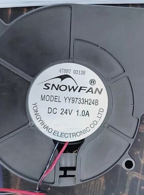 全新SNOWFAN YY9733H24B DC24V 0.40A 大风量涡轮鼓风机散热风扇