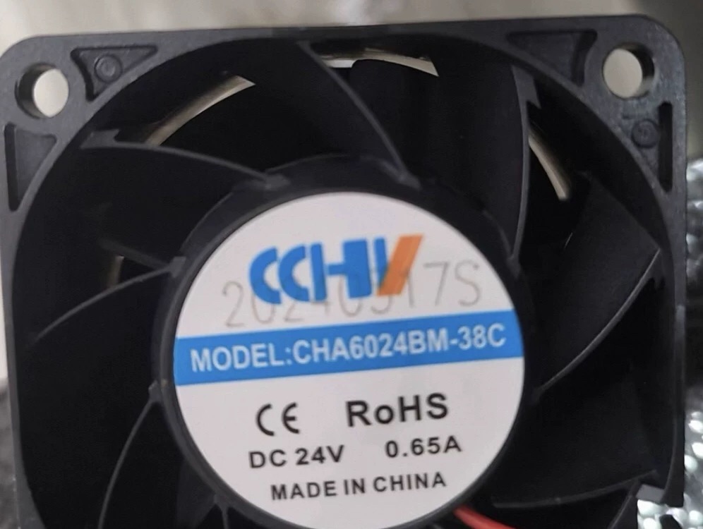 CCHV全新CHA6024BM-38C DC24V 0.65A 6CM 6038 变频器散热风扇