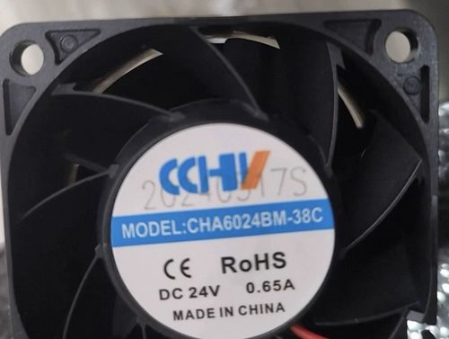 CCHV全新CHA6024BM-38C DC24V 0.65A 6CM 6038 变频器散热风扇