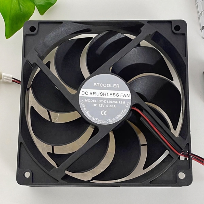 BT-D12025H12M DC12V 0.30A BTCOOLER车载冰箱专用静音风机12厘米
