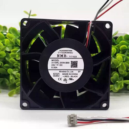 原装NMB 3115RL-05W-B69 24V 0.50A 8CM8038施耐德变频器散热风扇