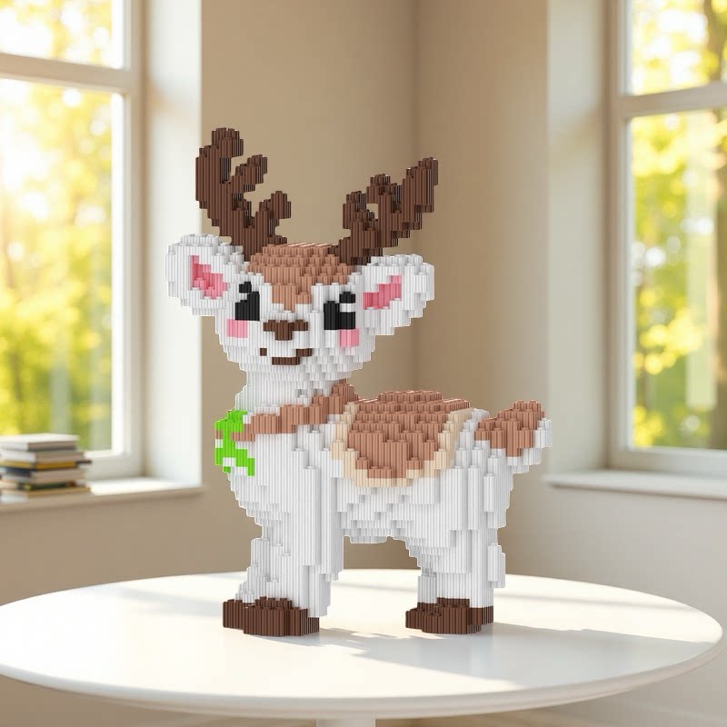 2026年新款梅花鹿积木拼图小颗粒益智拼装玩具男生女孩子新年礼物