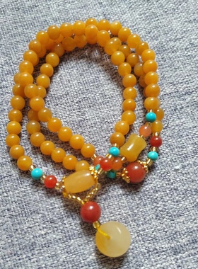 复古式国风金丝玉平安扣多圈高级款手链送女友老婆闺蜜礼物