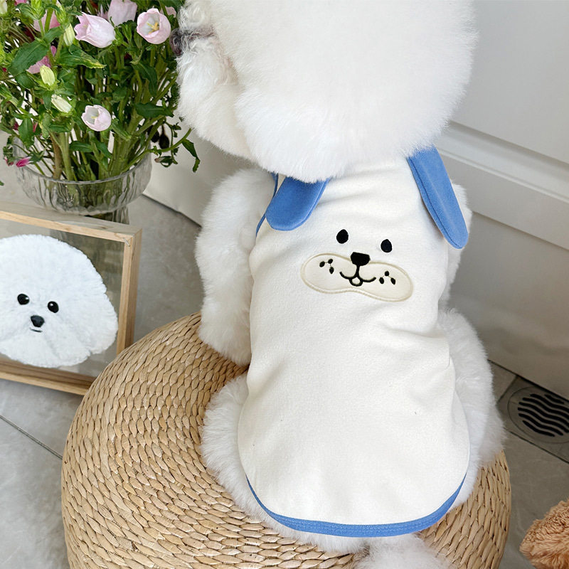 狗狗猫咪衣服泰迪刺绣春装比熊约克夏小狗宠物可爱小型犬新款背心