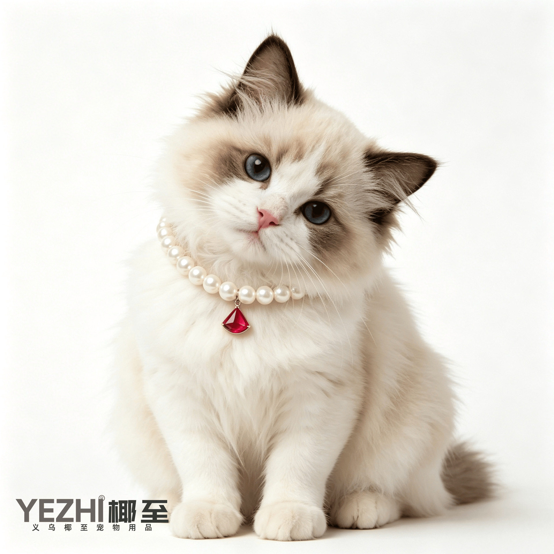 外贸宠物满钻爪爪造型项链狗项圈猫狗项链跨境宠物饰品现货批发批