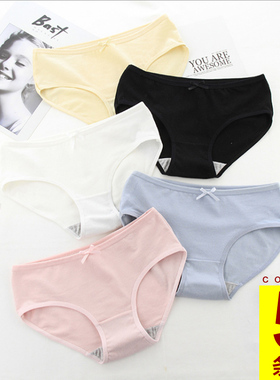 Ladies boxed panties girls low waist underpants 5 pcs set