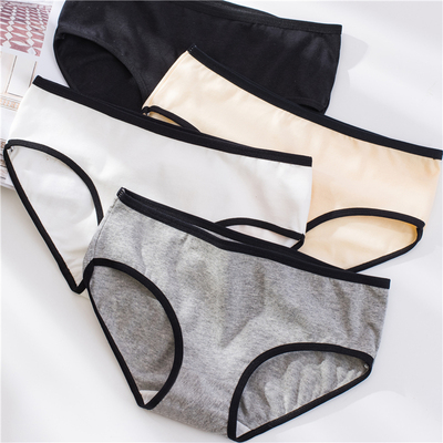 6Pack Women's Sexy Underwear -Lace Band Cotton Thong Panties