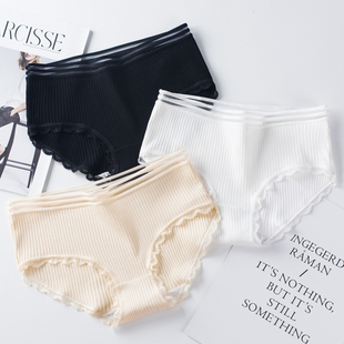 Sexy Underwear Thong Women Panties Cotton Band 4Pack Lace