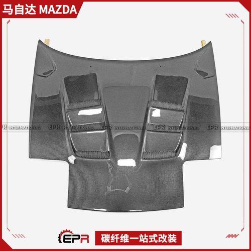 适用于马自达 MX5 NA 碳纤维AD款前机盖引擎盖开孔通风改装包围