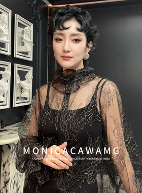 莫妮卡卡【楼兰】新中式蕾丝透气衬衫YLY037-88265