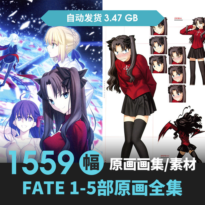 fate materia1-5设定集人物立绘场景cg原插画册游戏动漫美术素材