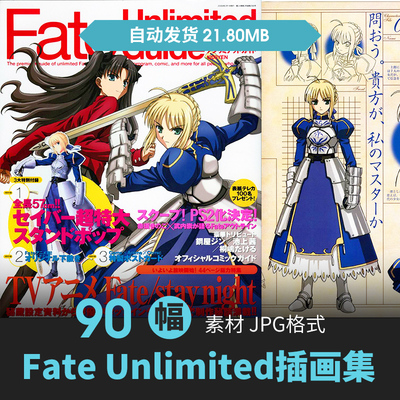 Fate Unlimited设定集人物CG原插画游戏动漫手绘线稿美术参考素材
