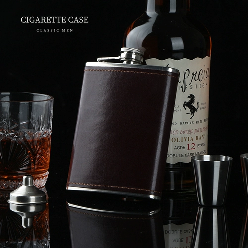 Импортная портативная металлическая карманная фляжка из нержавеющей стали для друга, Германия, нержавеющая сталь AISI 304, объем 225, 225 мл