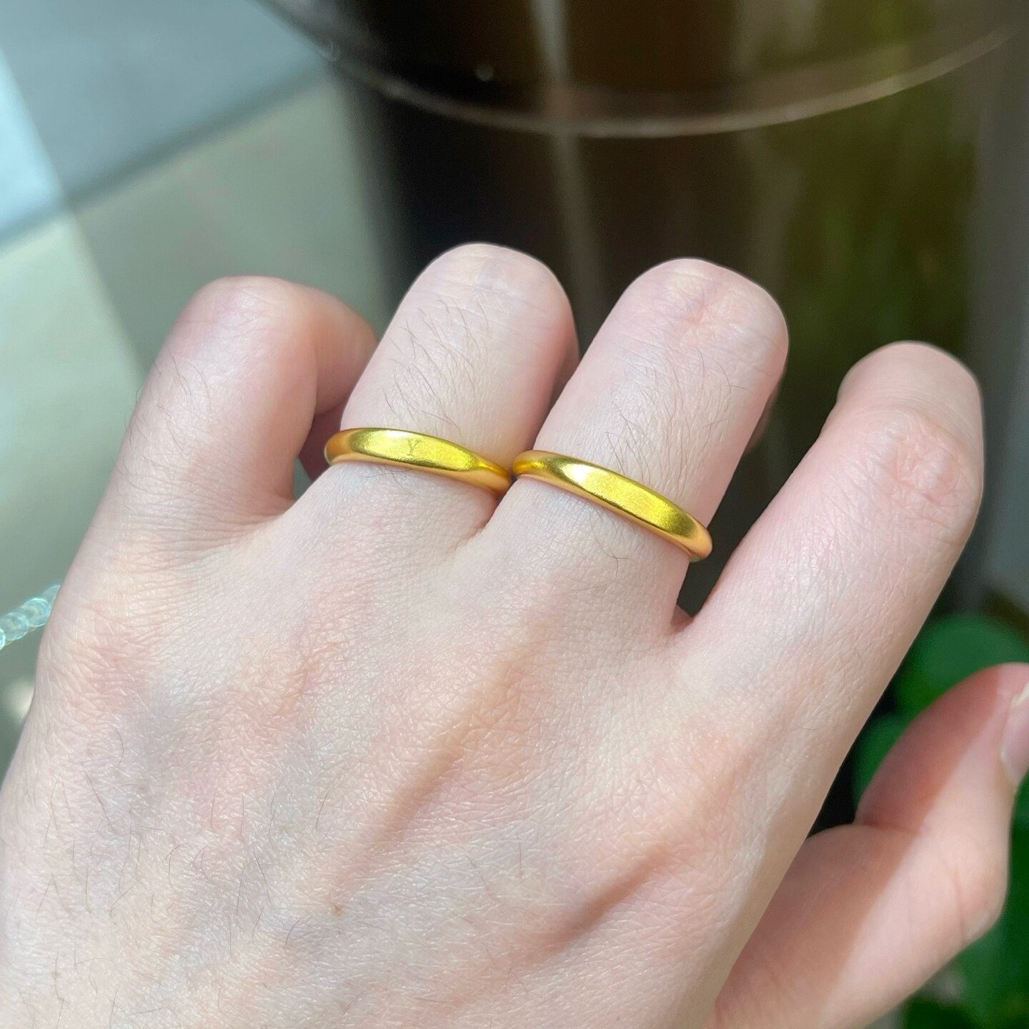 黄金古法戒指 足金999可刻字对戒结婚订婚送女朋友生日礼物情侣男