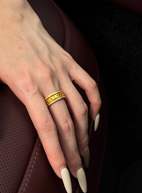 黄金星河溯梦戒指 足金999莫桑钻对戒结婚订婚送女友生日礼物情侣
