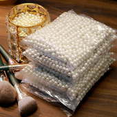 化妆刷收纳盒透明亚克力美妆桶填充米白色仿珍珠无孔刷具桶固定用