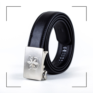 2011式保安皮带黑色皮质内腰带 自动扣皮带武装腰带执勤巡逻腰带
