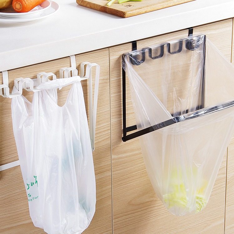 【厨房好物】厨房垃圾桶挂式免打孔壁挂垃圾架不锈钢可折叠收纳