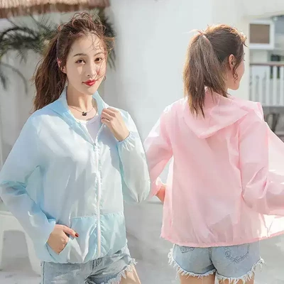 夏季短款户外防晒衣男女通用学生百搭长袖防衣服轻薄款速干外套