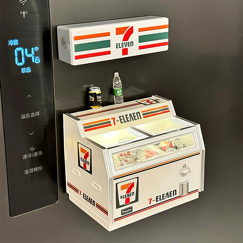 711冰柜冰箱贴便利店微缩磁贴2025新款个性创意装饰磁吸3d立体