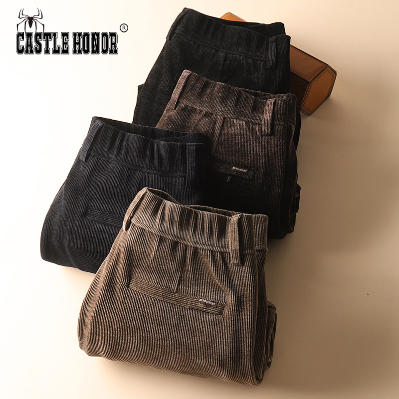 意大利灯芯绒裤子男进口休闲2025新款秋冬季加厚款宽松直筒长裤,男装,休闲裤,淘宝优惠券,粉丝福利购,淘宝优惠卷