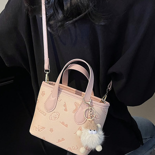 粉色菜篮子包包女2025新款轻奢小众高级感小个子巨好看精致水桶包