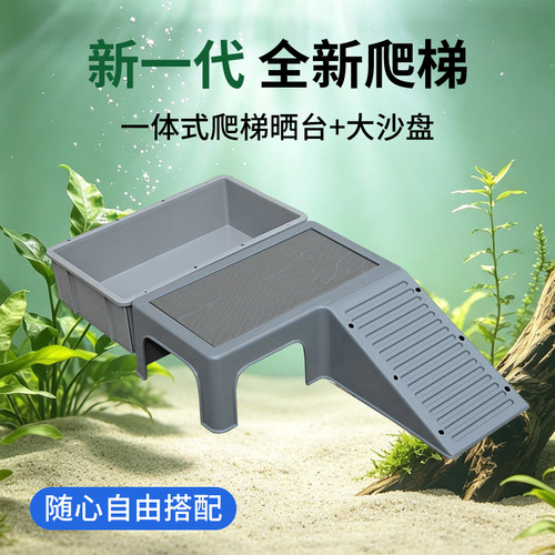 大型爬坡躲避龟缸造景