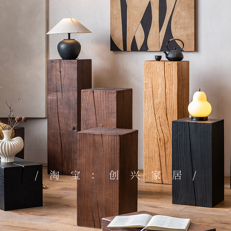 实木墩子原木展示台沙发边几角几酒店民宿木桩底座服装店花架摆件,住宅家具,根雕凳子,淘宝优惠券,粉丝福利购,淘宝优惠卷