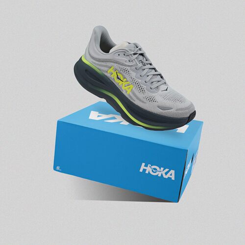 HOKA正品 Bondi 9 防滑缓震男士低帮运动跑鞋灰绿色1162011-SSTT