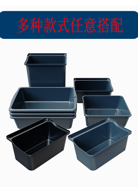 收餐收碗收集盆餐厅餐饮餐余饭店酒店长方形塑料加厚餐车长短挂桶