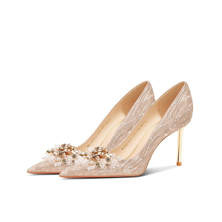 水钻蝴蝶结绝美高跟鞋