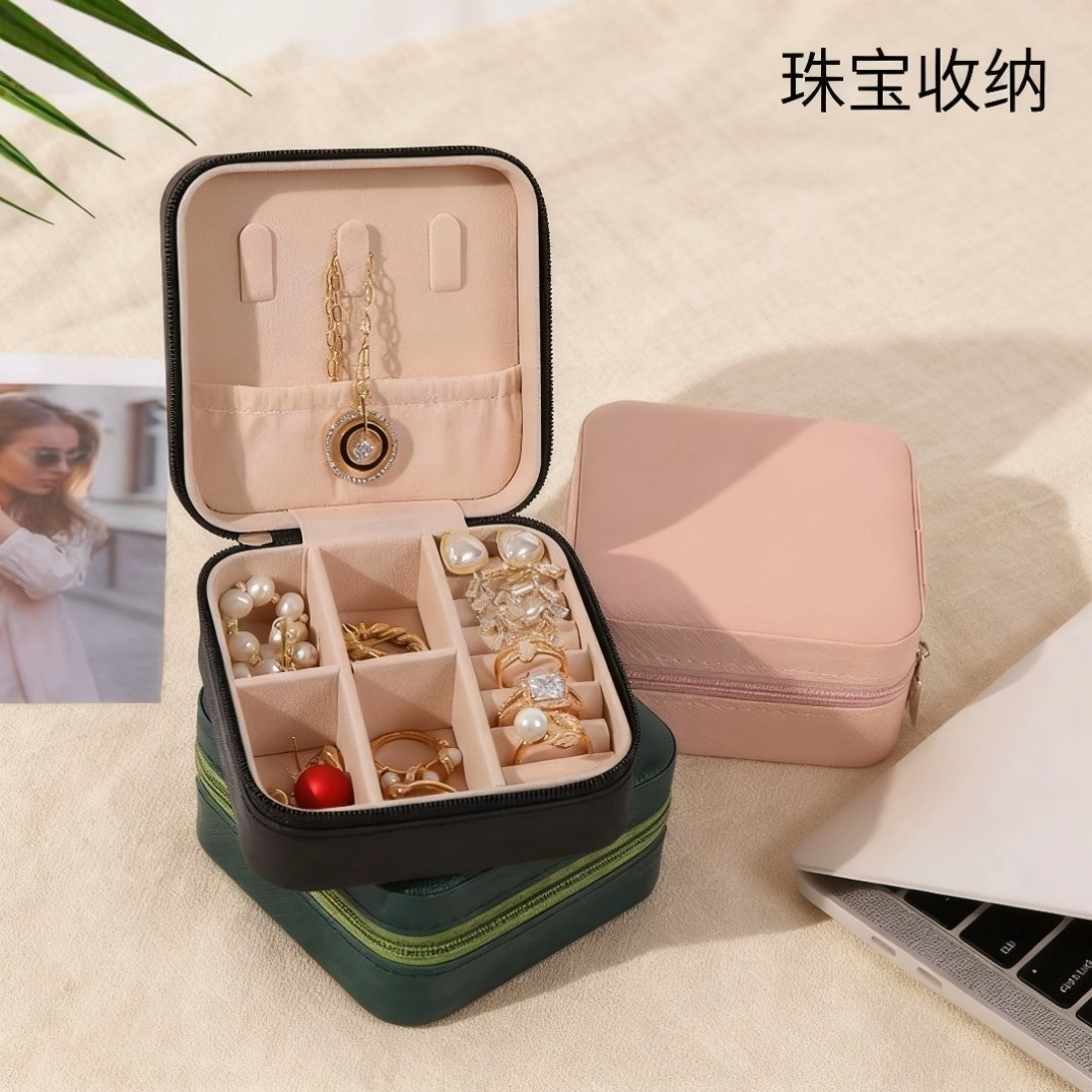 ins耳钉项链戒指珠宝收纳便携首饰盒 高颜值收纳盒包装盒饰品盒