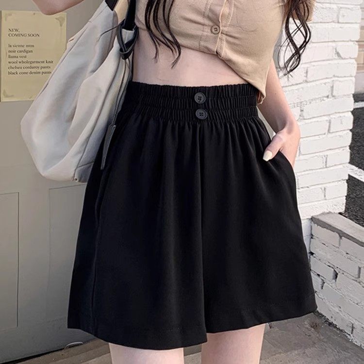 清仓捡漏大码女装2026新款高腰休闲夏季薄款显瘦冰丝阔腿西装短裤图片