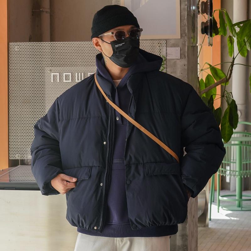 Propcell日系复古简约纯色棉衣