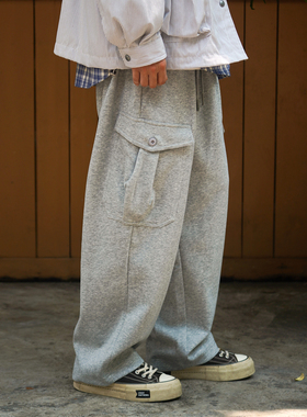PROPCELL秋季新款宽松卫裤日系复古宽松百搭廓形多口袋休闲长裤男