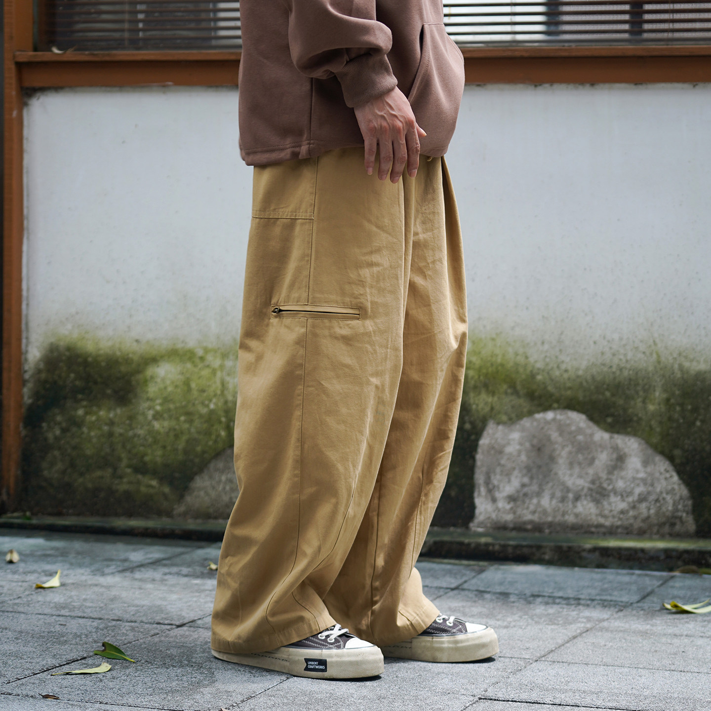 Propcell日系复古宽松休闲裤