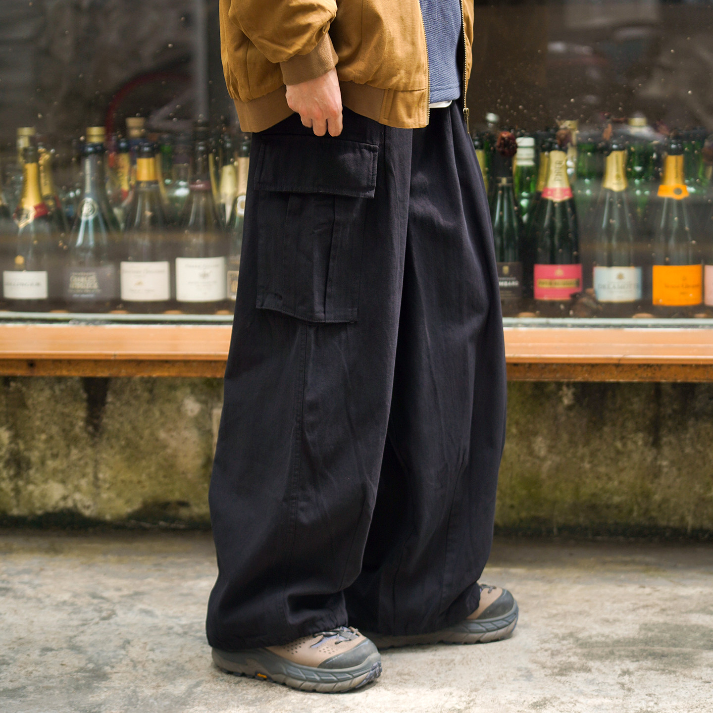 秋季新款日系复古大口袋老钱风休闲裤宽松直筒阔腿裤潮流工装长裤,男装,休闲裤,淘宝优惠券,粉丝福利购,淘宝优惠卷