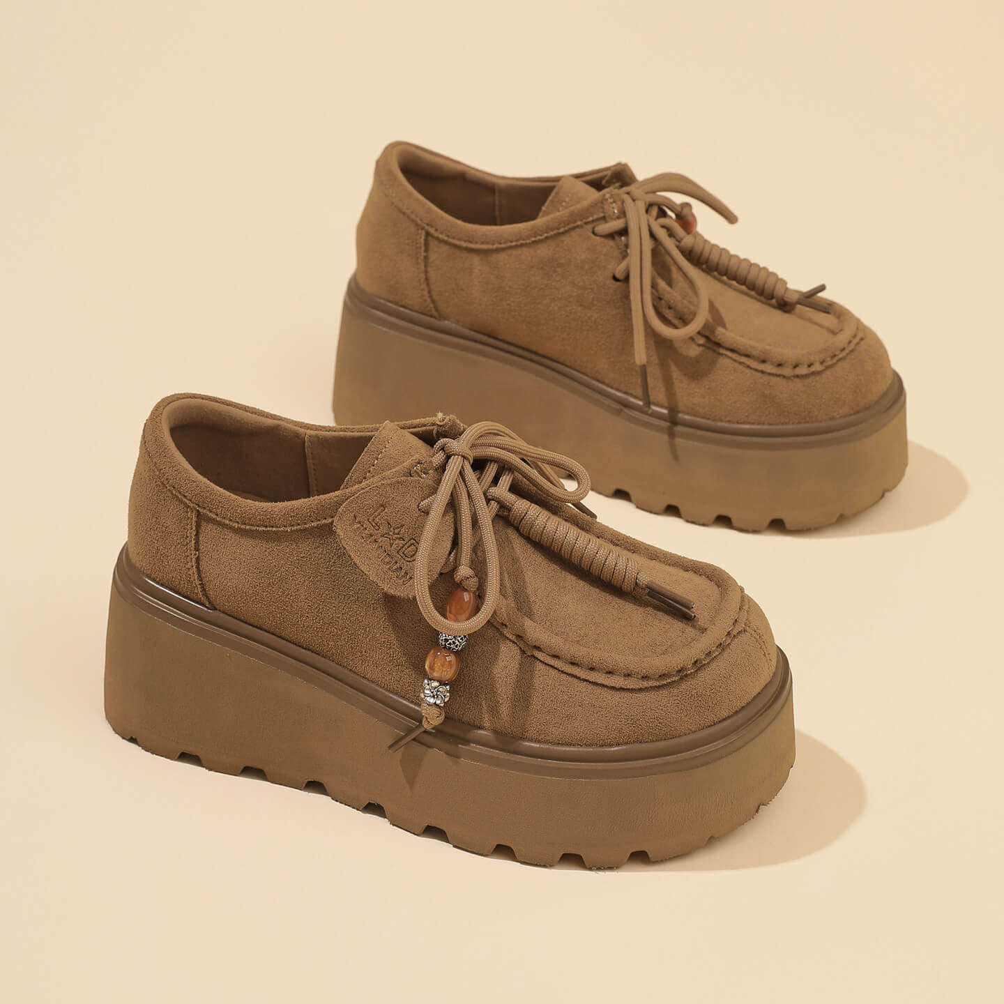 厚底全包勃肯鞋女2025新款春秋复古真皮女单鞋增高6CM软底袋鼠鞋