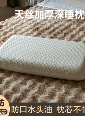 天丝枕套夹棉加厚防头油枕头套朵内胆套袋亚枕芯保护隔离层70x42