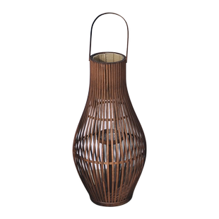 御三泥竹编手工灯笼喜庆蜡烛灯泡条状编制手提挂饰悬挂创意灯罩