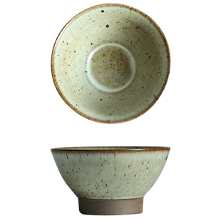 复古宽底碗深盘浅盘复古绿果盘盘子文艺民宿餐厅古朴陶瓷餐具