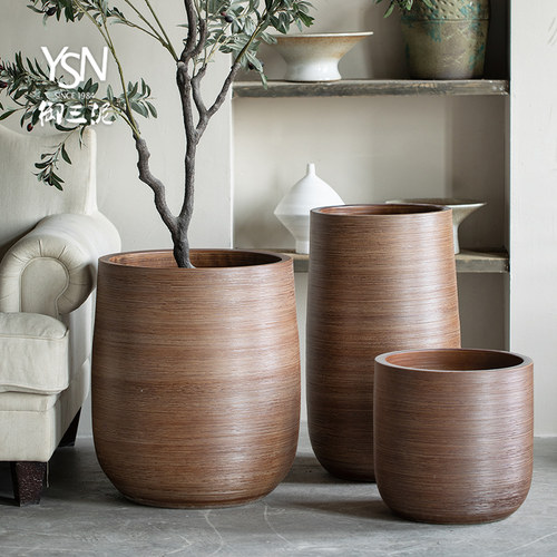 御三泥陶瓷花盆装饰摆件