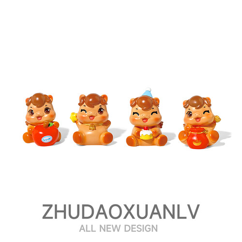 马年新年款车载摆件创意汽车摆件马上有钱车内中控台装饰摆件礼物