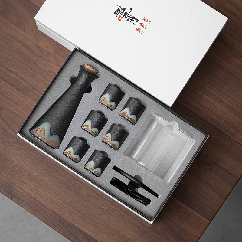 远山日式温酒器烫酒壶家用酒杯黄酒蜡烛恒温加热日式酒具套装