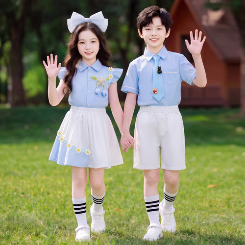 夏季幼儿园园服毕业服儿童班服六一儿童演出服小学生校服啦啦队服